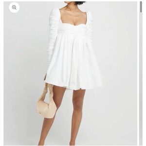 Few Moda Sue Anne White Scrunchy Dress High End Fashion Woman's XS